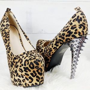 Cape Robbin Leopard Platform Stilleto -  New! SZ 8
